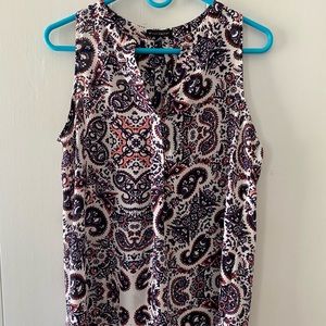 Pink and purple paisley blouse